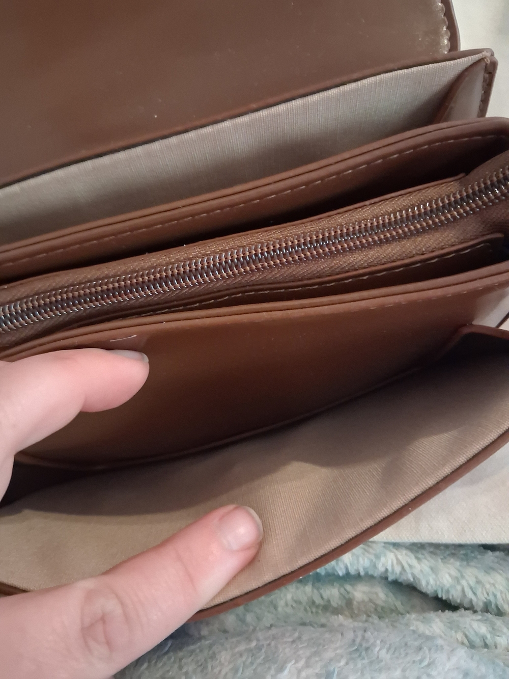 Brown Authentic Leather Top-Handle Crossbody Bag With Dustbag - Picture 6 of 7